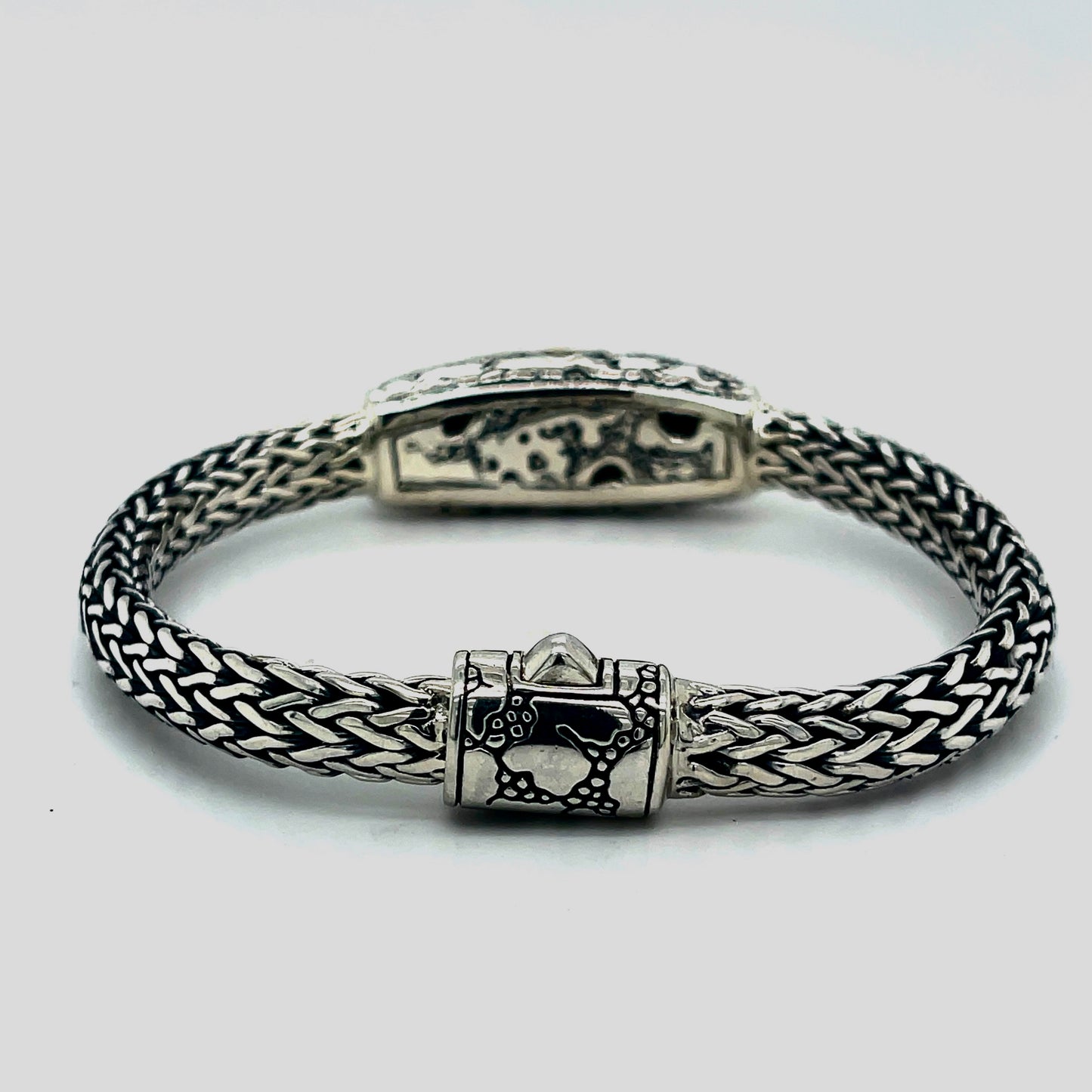Silver gold link bracelet