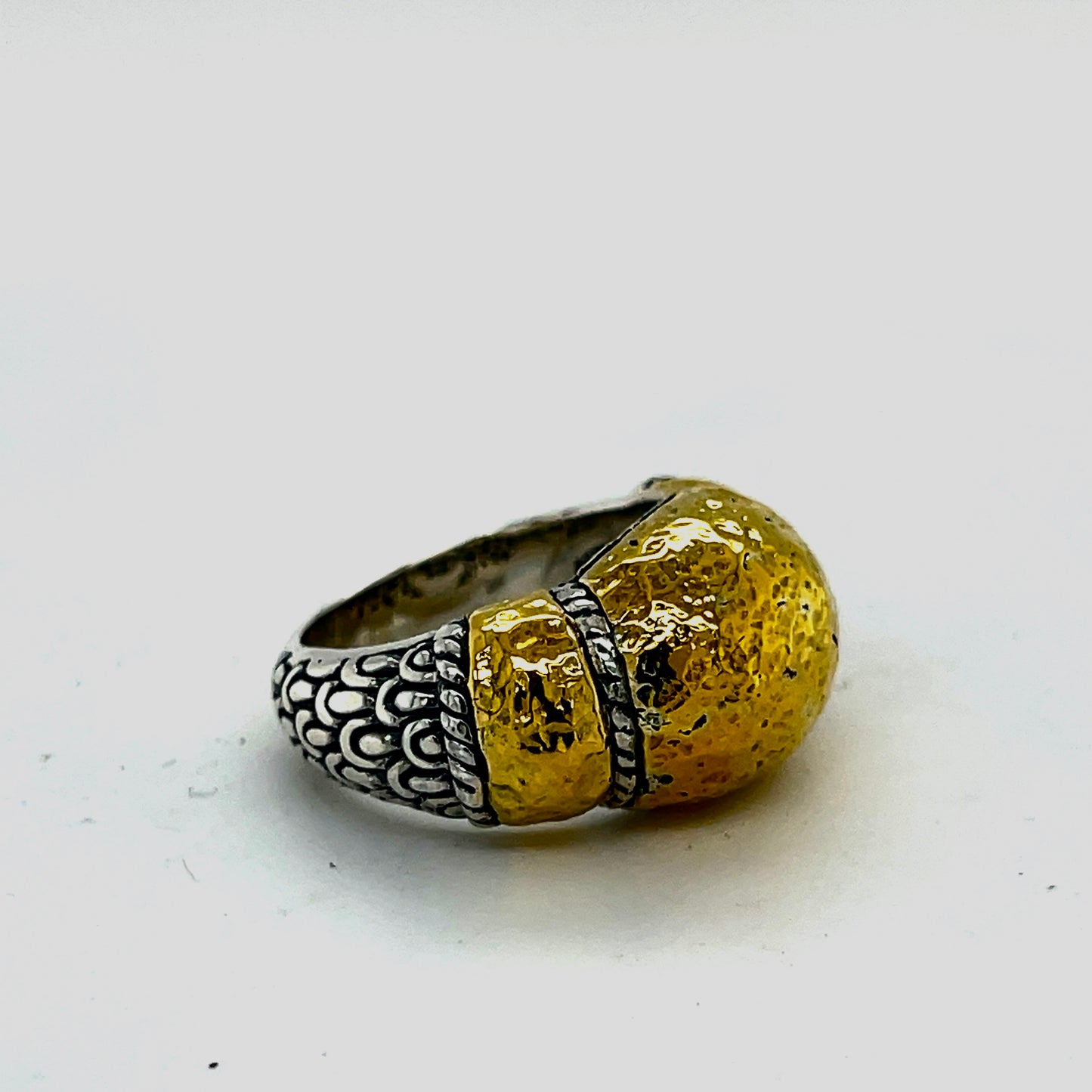 18kt Gold and Silver ring