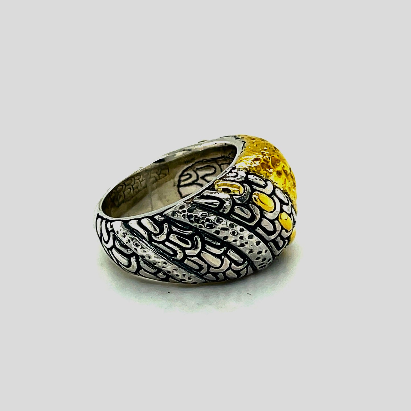 18kt Gold and Silver ring