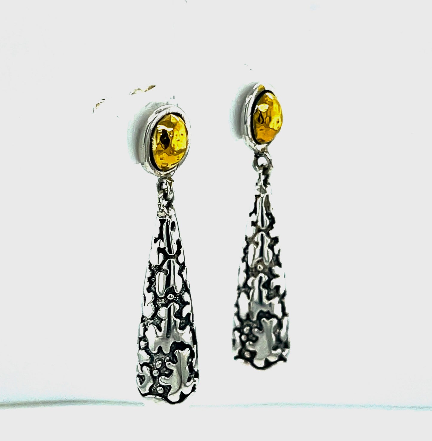18kt Gold and Silver earrings