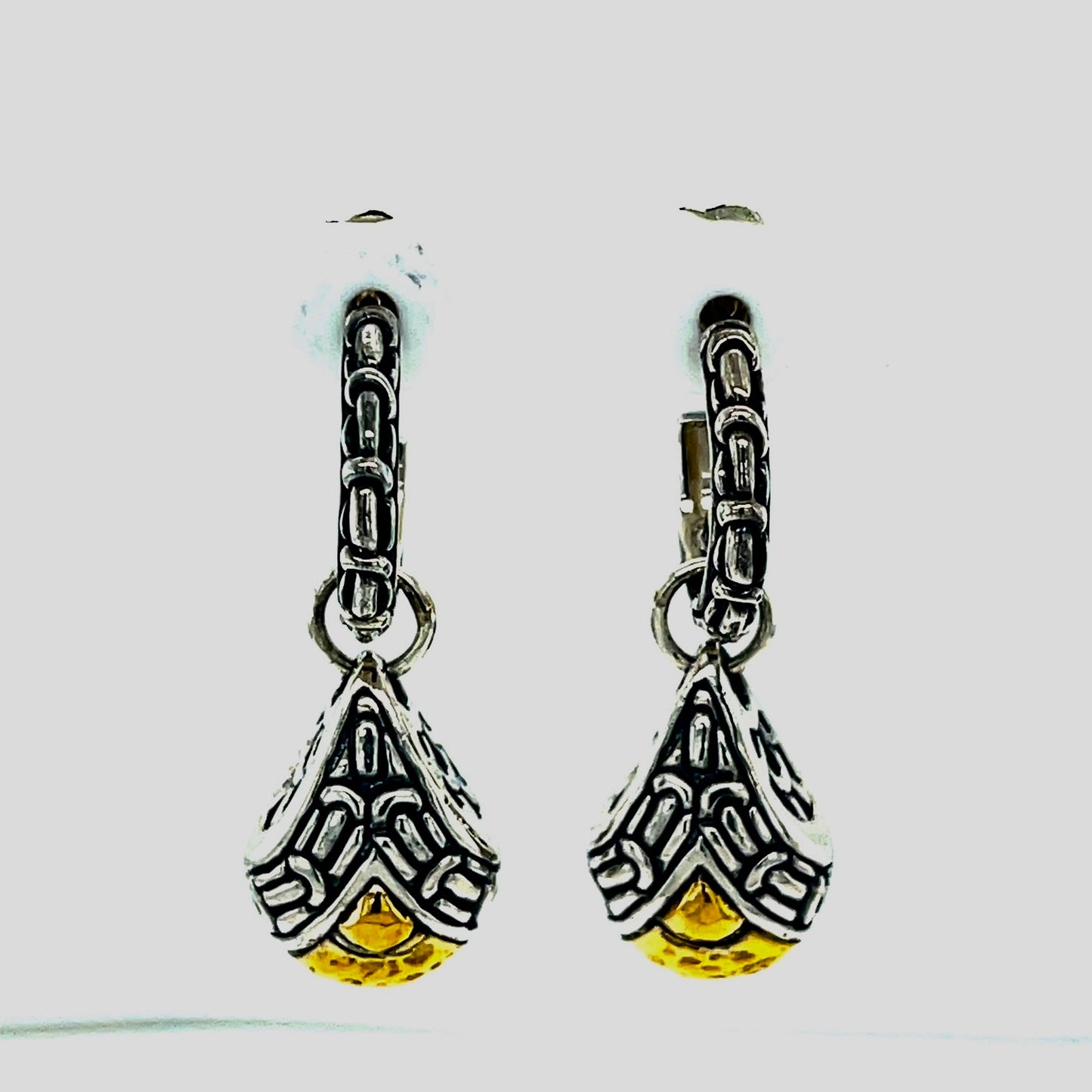 Silver and 18kt Gold earrings