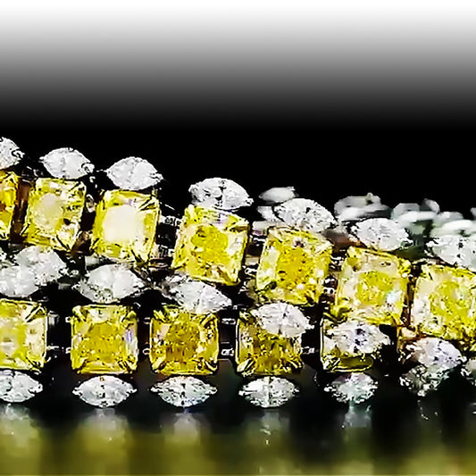Fancy Yellow & White Diamond  Bracelet Enquire for price