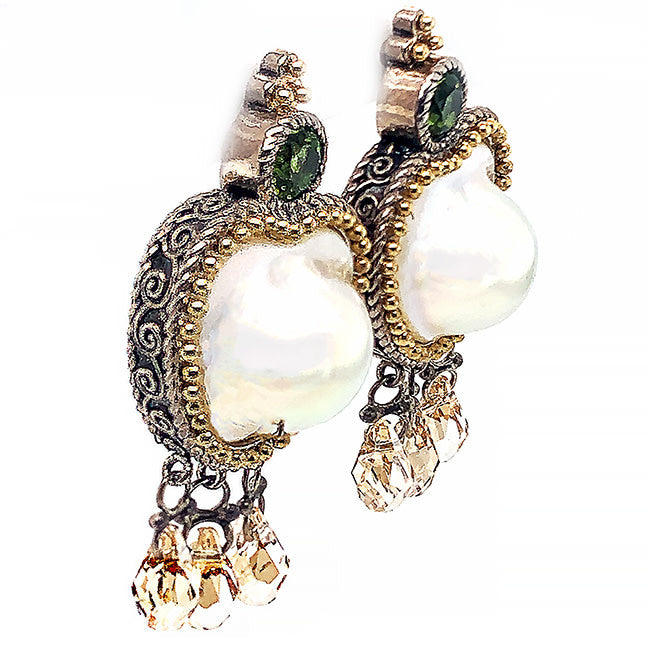 Move Pearl & Period  Silver Earrings